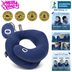 Patented Travel Neck Pillow – Customizable Double Support for Comfort on Flights