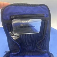 LL Bean Blue Toiletry Bag Mirror Hanging Travel Organizer Cosmetic Case Packable