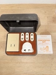 Franzus 1600 watt 220-110V foreign electricity converter kit: 5 adapters in case