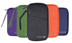 Family Travel Wallet RFID Document Organizer with Hand Strap