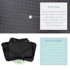 Bagail 6 Set Ultralight Compression Packing Cubes Packing Organizer For Travel