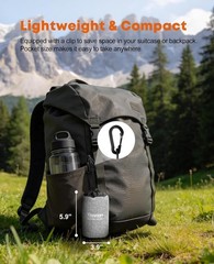 Camping Pillow W/ Removable Cover & Storage Carabiner Ultralight Inflatable