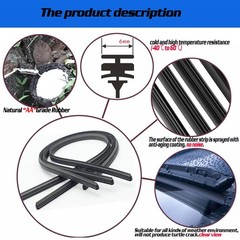 24″ + 19″ Replacement Windshield Wipers for Jaguar XF, Audi A3, BMW 3 Series