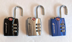Fosmon TSA Approved 3 Digit Combination Luggage Locks Lot of 3