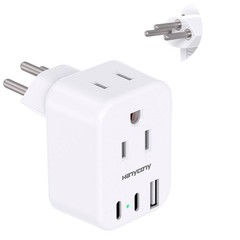 HANYCONY Switzerland Power Travel Plug Adapter, Type J Adapter White