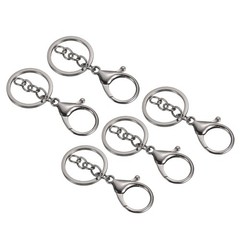 5pcs Key Chain for Keys, Lobster Claw Clasps Keychain Holder, Black