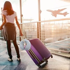 Memory Foam Neck Support Travel Cushion with Removable Cover – Black Elegance