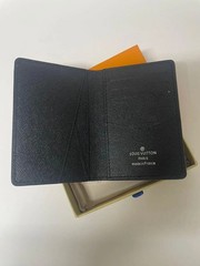 LV Louis Vuitton Pocket Organizer Monogram Eclipse Black with/box