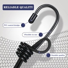 20 Pcs Bungee Cords 7 cm (2.7 inch) x 7 mm, 7.5 (3 x 9 Black