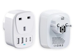 UK – EU TRAVEL ADAPTER for Asia Turkey Spain Italy Dubai Thailand France Morocco