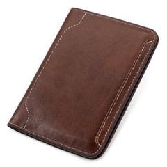 Genuine Leather Passport Holder Wallet Men ID Card Travel Cover Credit Card Case