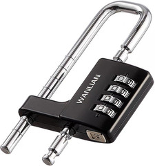 Combination Lock,4 Digit Combination Lock 3/8Inch Long Shackle Outdoor Waterproo