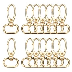 14 Pcs Swivel Key Hooks, 4/5″ Gold Metal Hooks