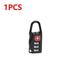 Heavy Duty 3-Digit Combination Padlock Metal Carabiner Travel Luggage Lock