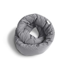Huzi Infinity Pillow – Home Travel Soft Neck Scarf Unfolded: 40 x 7, Grey