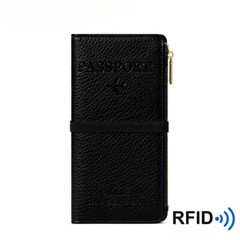 Family Passport Holder Wallet RFID Blocking Travel Document Organizer Cards Case