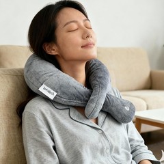 Almohada De Viaje Con Masaje De Vibracion Y Soporte Para El Cuello Lujo
