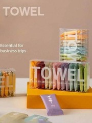 14pcs Travel Compressed Disposable Washcloths – Expandable to 24×30 cm, Portable