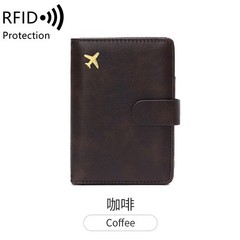 Passport Holder Purse Card Document Protector Leather Wallet for Family Travel