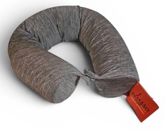 Lusso Gear Memory Foam U-Shaped Neck Pillow Travel Pillow, Gray