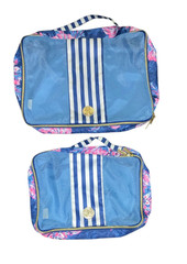 Lilly Pulitzer 2 Piece Packing Cubes Set Multi Blue Pink For The Fans Luxletic