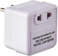 50 Watt Step Down Converter – International Travel – 220-240 Black