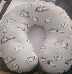 Peanuts SNOOPY & WOODSTOCK Head Neck Pillow Dream Travel Road Plane Trip