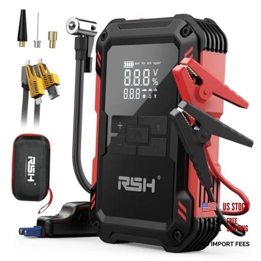 Car Jump Starter with Air Compressor 4000A Peak Battery Jump Starter
