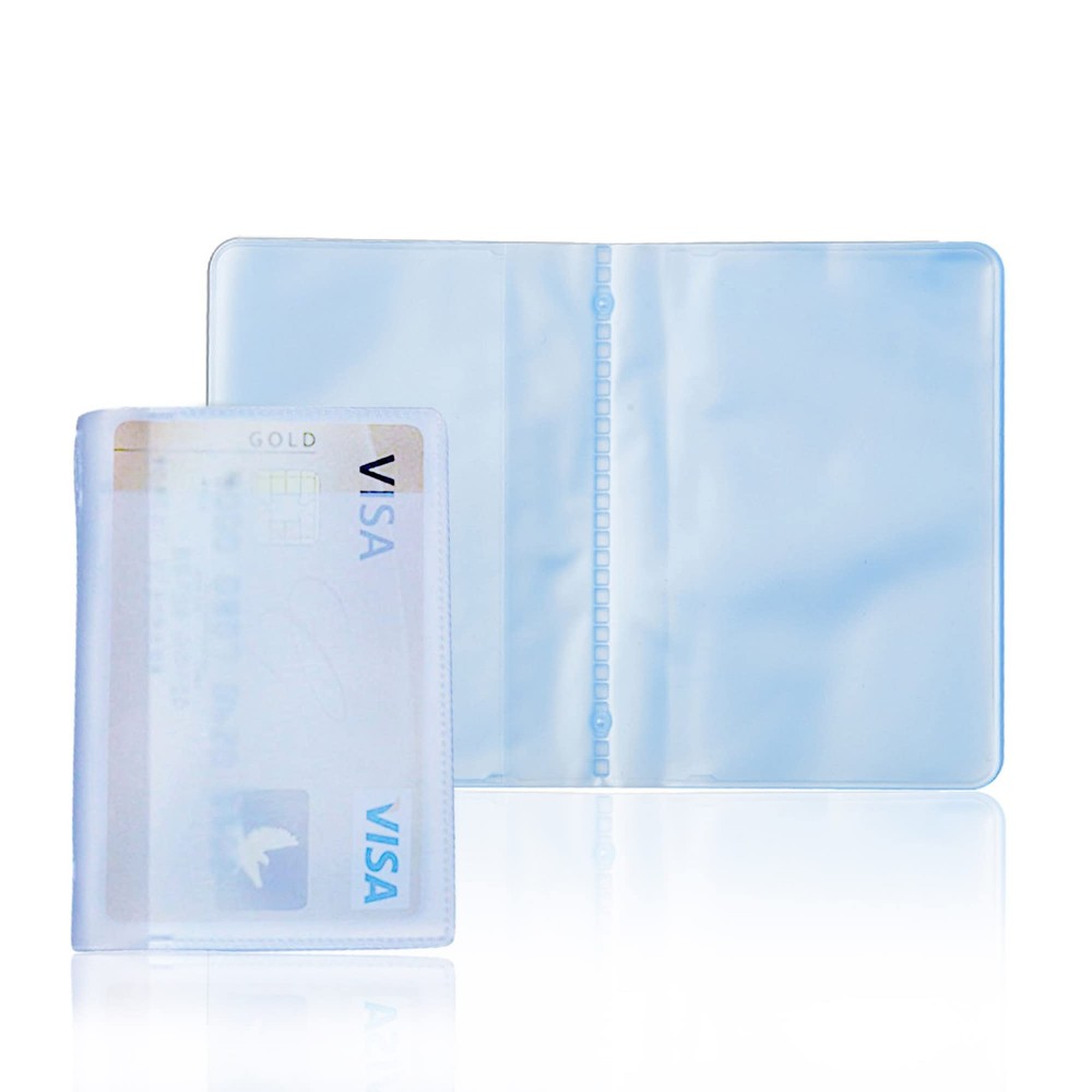 Lxnoap Plastic Wallet Insert Credit (10 page 20 slots, 2 Pack), Transparent
