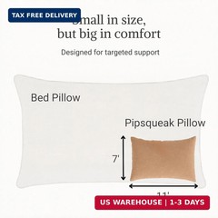 Pipsqueak Microfiber Pillow – Small, Mini, Tiny – 11 x 7 in – Perfect for Travel