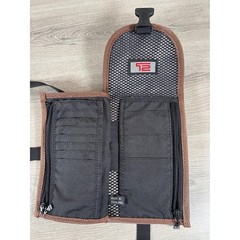 Vintage Tumi T2 Brown Ballistic Nylon Travel Wallet Crossbody Neck Pouch Bag