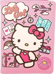 Multicolor Hello Kitty Passport Holder with Secure Flap Closure – Feminine Charm