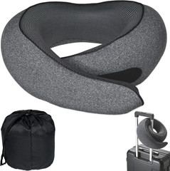 Travel Pillow, Neck Pillow for Airplane, Ergonomic Memory Foam Travel Neck Pillo