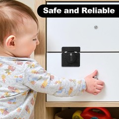 Keyless Combination Cabinet Lock – 3-Digit Security Door Lock for Cabinets, D…