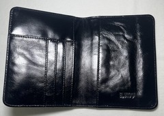 Elvioq Black Slim Leather Passport Multi Card Boarding Pass RFID Blocking Wallet