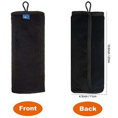 Seat Belt Pillow for Kids, Extra Soft Toddler Travel Large (Pack of 1) Black