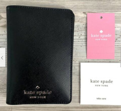Cute NEW Kate Spade Leather Black Passport Holder WITH TAG