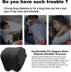 2-Pack Car Neck Pillow, Softness Car Headrest Pillow for Driving with Adjusta…