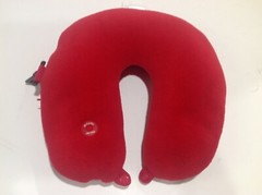 Moshi Travel Pillow Neck Support with Light uses 2 AA Red Micro Bead Fleece