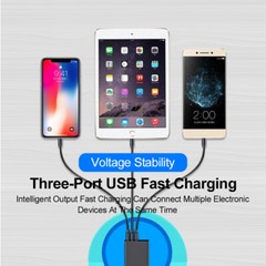 3PACK 3 Port Fast Quick QC 3.0 USB Hub Wall Charger Power Charge Adapter US Plug