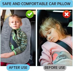 2 Piece Car Travel Pillow Set, Sleep Reading Pillow for Long Trips