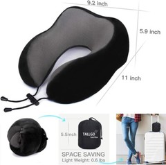 Almohada el cuello la cabeza de espuma viscoelástica para avión y viaje automóvi