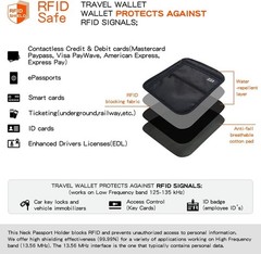 Travel Neck Wallet Neck Pouch with Rfid Blocking – Family Passport Holder for Ea