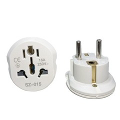 2 Pack Universal EU Plug Adapter Converter AU US UK CN to EU KR Socket