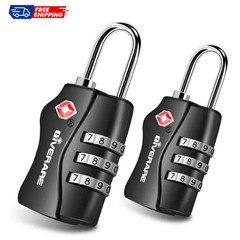 2 Pack TSA Approved Travel Luggage Locks, Combination Lock Keyless, 3-Digit Padl