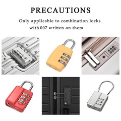 2PCS 007 Master Luggage Key for T-S-A Approved Lock Silver