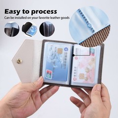 Lxnoap Plastic Wallet Insert Credit (10 page 20 slots, 2 Pack), Transparent