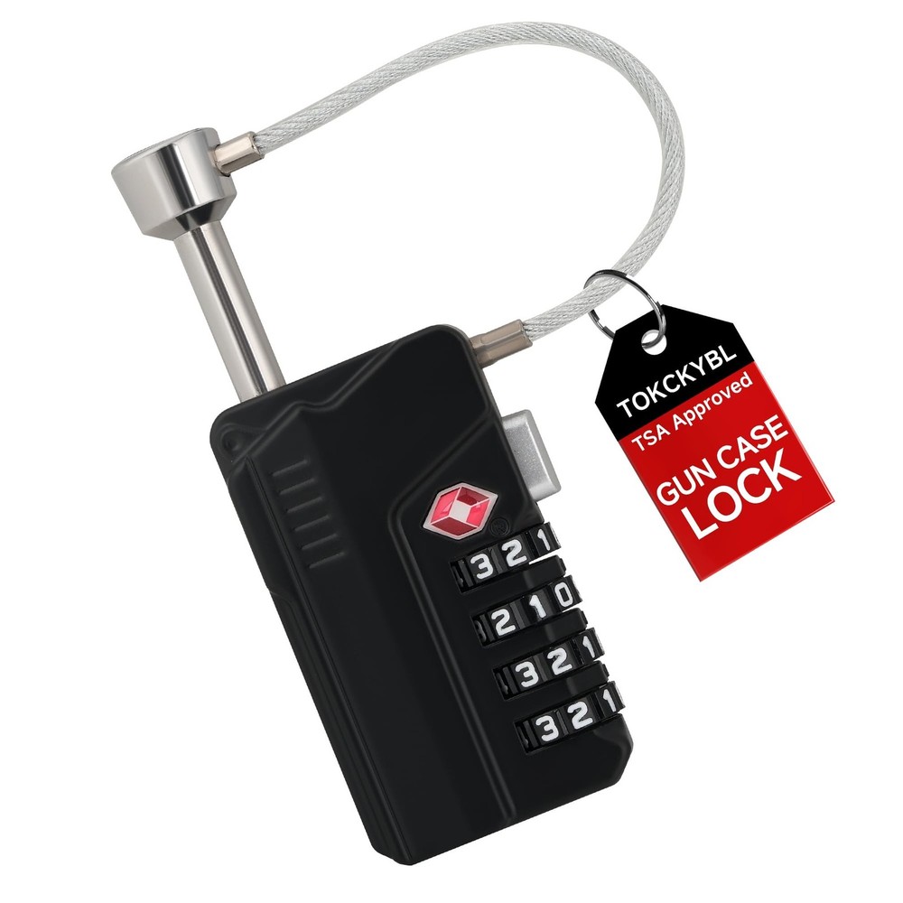Upgraded Professional TSA Approved Gun Case Lock Black 1 PCS