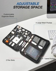 BAGSMART Water-Resistant Tech Organizer Bag for Electronics Accessories, Trav…