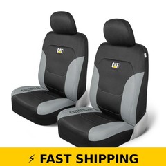 Caterpillar Flexfit Automotive Seat Covers – Black with Gray Honeycomb Trim